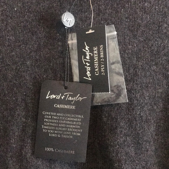 NWT 100% cashmere charcoal grey crew neck sweater - Picture 5 of 6